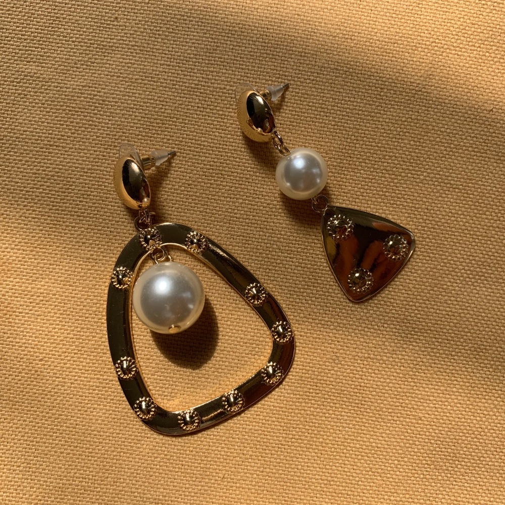 Asymmetrical earrings brand new from ASOS